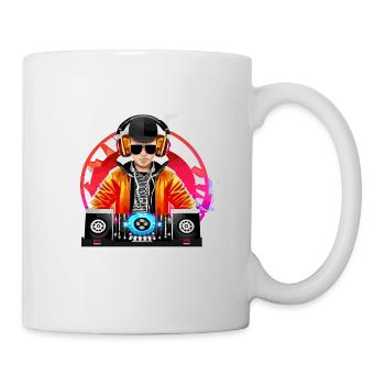 Drehen Sie die Lautstärke auf!: Charaktere von Electron Music - Tasse - Weiß - Rechts