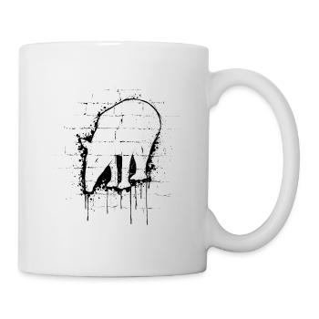 Urban Graffiti Street Art Tapir Silhouette - Tasse - Weiß - Rechts