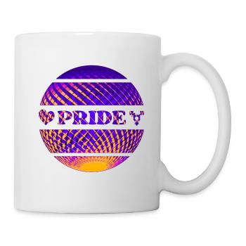 Pride colorful disco ball - Mug - white - Right