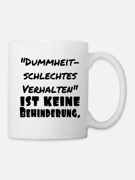 schlechtes verhalten - Tasse - Weiß
