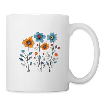 Mélange de fleurs - Mug blanc - blanc - Droite
