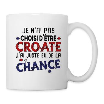 Croate Croatie Europe Cadeau Pays Humour Dubrovnik - Mug blanc - blanc - Droite