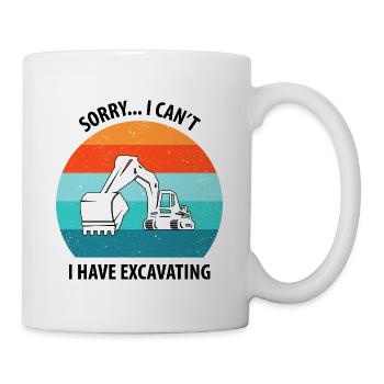 Excavatrice Conducteur d’excavatrice Camion d’excavatrice - Mug blanc - blanc - Droite