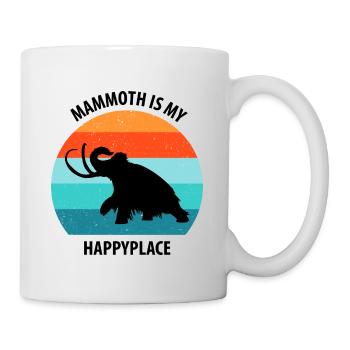 Lustiges Mammut Steinzeit Eiszeit Design Urzeit - Tasse - Weiß - Rechts