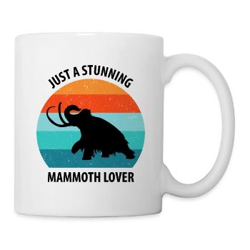 Drôle de mammouth âge de pierre âge glaciaire conception préhistorique - Mug blanc - blanc - Droite