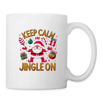 Gardez votre calme et jingle sur la conception de Noël - Mug blanc - blanc - Droite