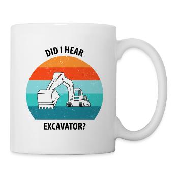Excavatrice Conducteur d’excavatrice Camion d’excavatrice - Mug blanc - blanc - Droite