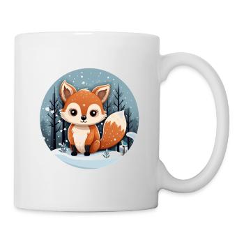 Füchschen im Schnee - Tasse - Weiß - Rechts