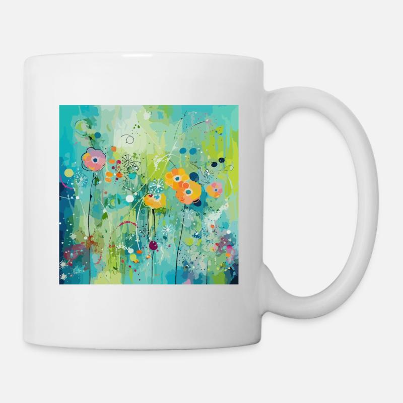 Bonheur de la fleur - Mug blanc - blanc
