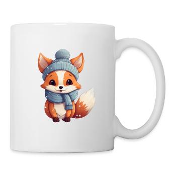 Tiere im Winter Fuchs - Tasse - Weiß - Rechts