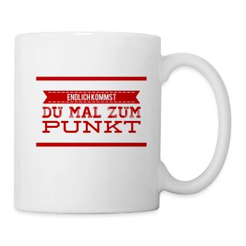du redest zuviel - Tasse - Weiß - Rechts