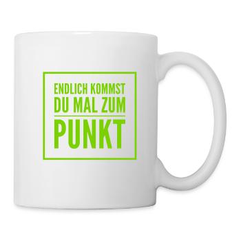 du bist eine Laberbacke - Tasse - Weiß - Rechts