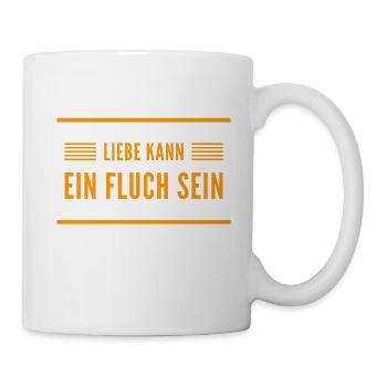 Liebe kann ein Fluch sein - Tasse - Weiß - Rechts