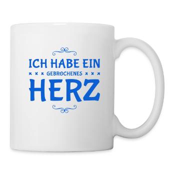 ich habe ein gebrochenes Herz - Tasse - Weiß - Rechts