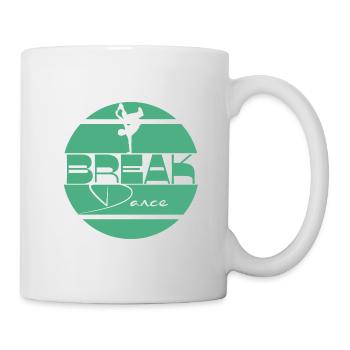 Breakdance Green Turquoise - Mug - white - Right