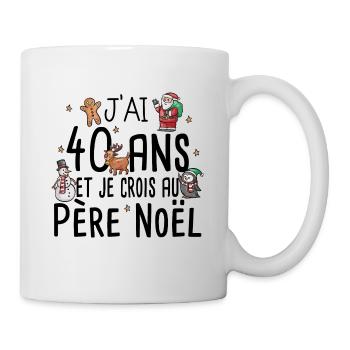 40 Ans Anniversaire Cadeau Père Noël Humour - Mug blanc - blanc - Droite