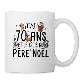 70 Ans Anniversaire Cadeau Père Noël Humour - Mug blanc - blanc - Droite