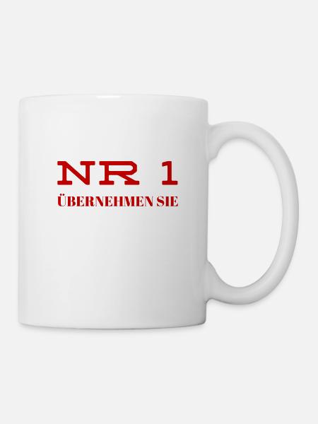 Nr. 1, Sie sind dran - Tasse - Weiß