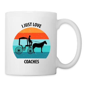 Coachman Carriage Horse-drawn carriage Carriage - Mug - white - Right