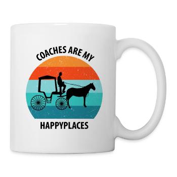 Coachman Carriage Horse-drawn carriage Carriage - Mug - white - Right