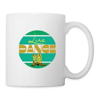 Linedance grün gelb - Tasse - Weiß - Rechts