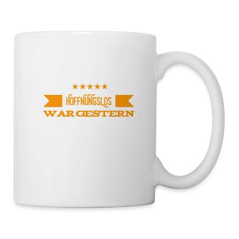 ab jetzt bin ich Optimist - Tasse - Weiß - Rechts