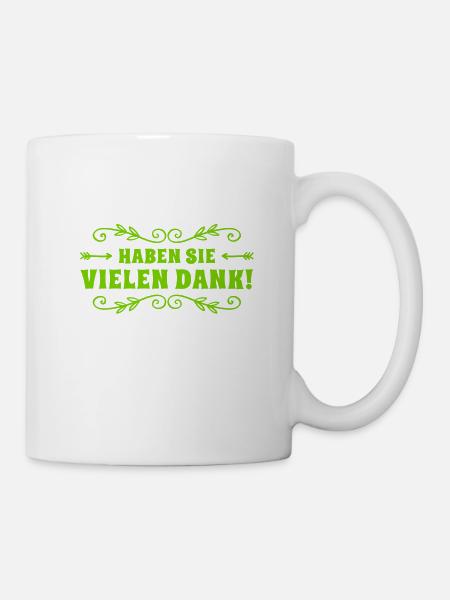ich danke ihnen - Tasse - Weiß