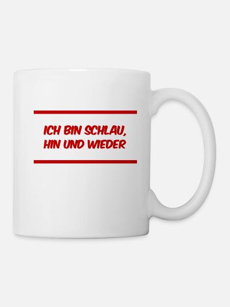 ab und zu bin ich intelligent - Tasse - Weiß