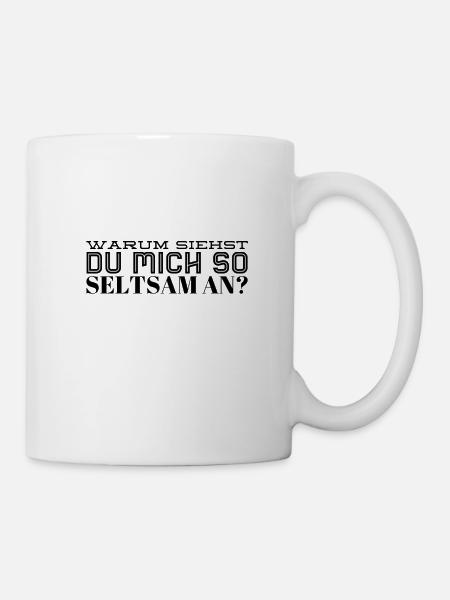 komische Blicke - Tasse - Weiß