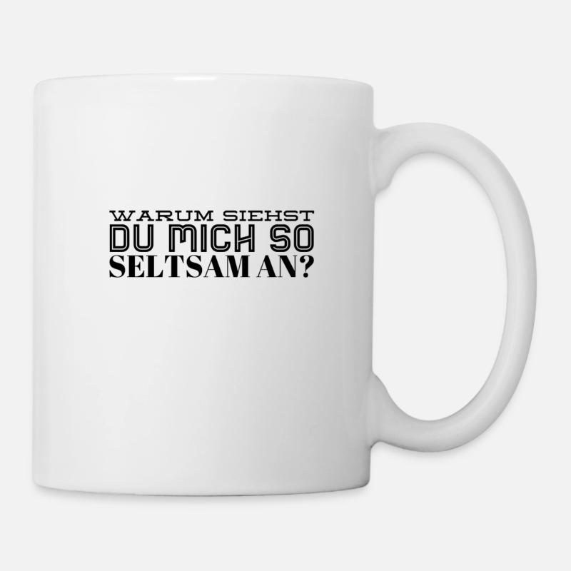 komische Blicke - Tasse - Weiß