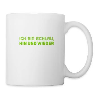 ab und zu bin ich klug - Tasse - Weiß - Rechts