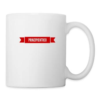 ich lebe prinzipientreu - Tasse - Weiß - Rechts