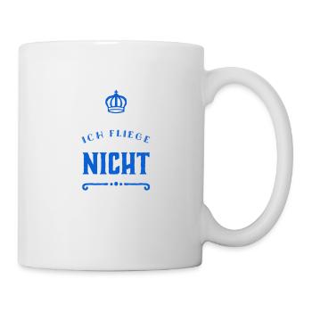 keine Lust zu fliegen - Tasse - Weiß - Rechts