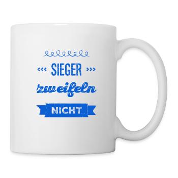 vor dir steht ein Sieger - Tasse - Weiß - Rechts