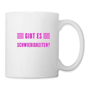 gibt es Probleme? - Tasse - Weiß - Rechts
