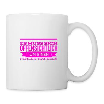 augenscheinlich ein Fehler - Tasse - Weiß - Rechts