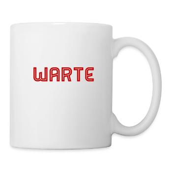 warte - Tasse - Weiß - Rechts