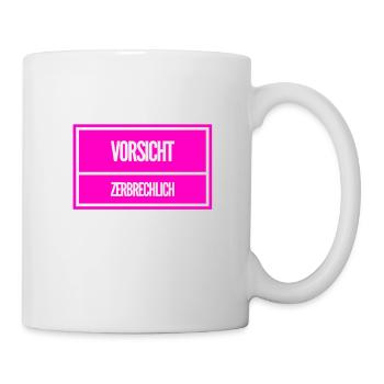 zerbrechlich - Tasse - Weiß - Rechts