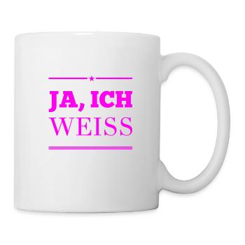 ich weiß das doch - Tasse - Weiß - Rechts