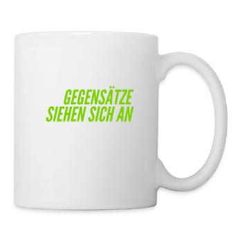 Gegensätze ziehen sich an - Tasse - Weiß - Rechts