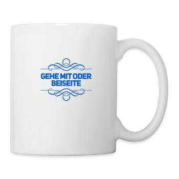 bist du für oder gegen mich? - Tasse - Weiß - Rechts