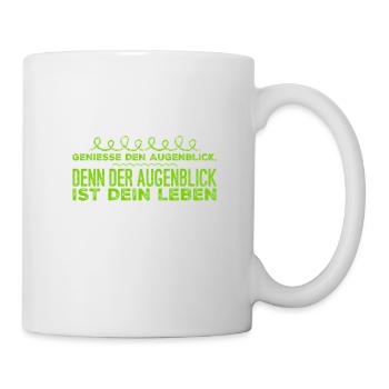 genieße den Moment - Tasse - Weiß - Rechts