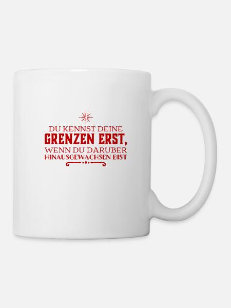 Grenzen überwinden - Tasse - Weiß