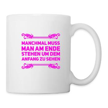 kannst du den Anfang sehen? - Tasse - Weiß - Rechts