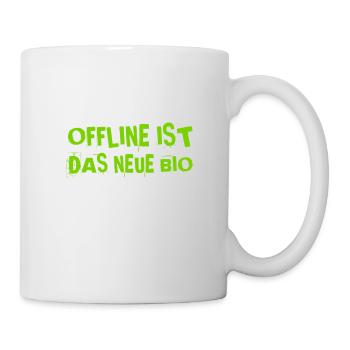 ich lebe offline - Tasse - Weiß - Rechts