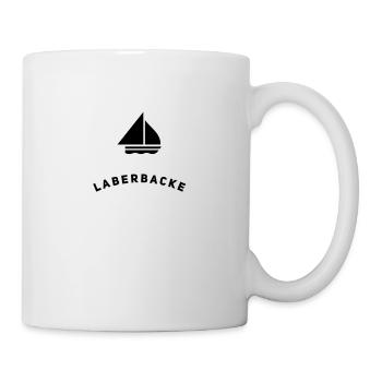 vor dir steht eine Laberbacke - Tasse - Weiß - Rechts