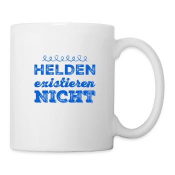 es gibt keine Helden - Tasse - Weiß - Rechts