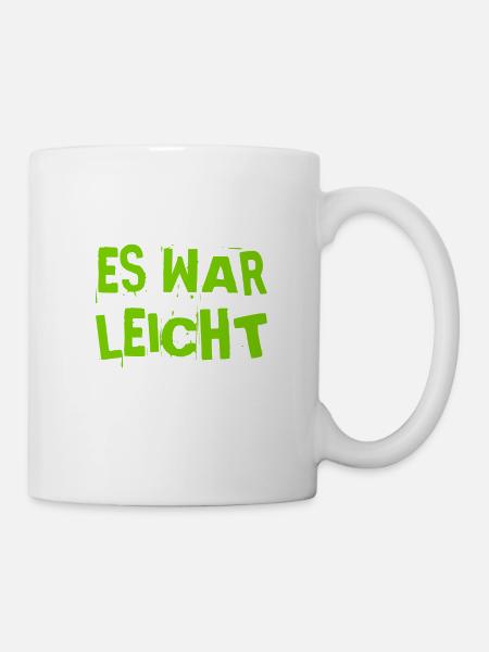schwer sieht anders aus - Tasse - Weiß