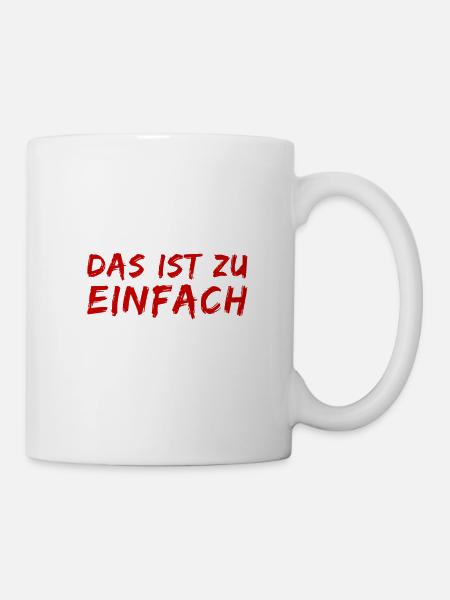 wie einfach - Tasse - Weiß