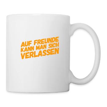 Freunde sind genial - Tasse - Weiß - Rechts